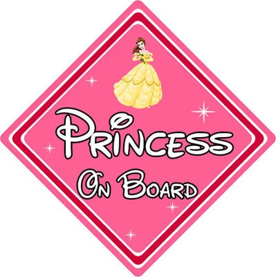 CAR SIGNS DIRECT Disney Prinzessin an Bord Autoschild - Belle aus Die Schöne und das Biest