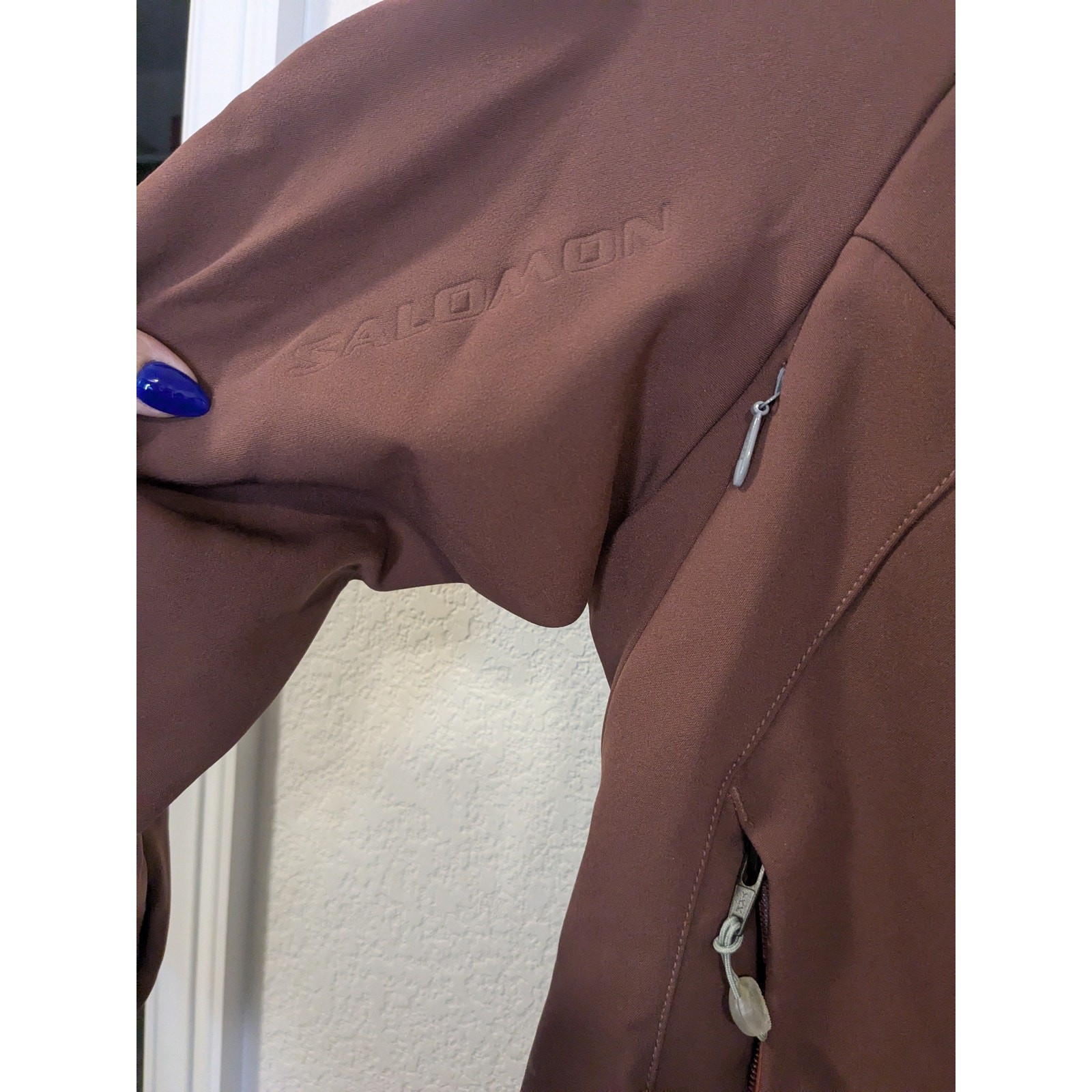 Giacca invernale sci SALOMON donna pelle avanzata arancione malva taglia media