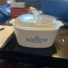 Vintage Corning Ware Blue Cornflower Casserole Dish With Pyrex Lid 1.5 Qt