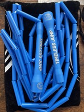 Beaded Jump Rope Adjustable Fitness Speed Rope Sky Blue Timeless Jump Training