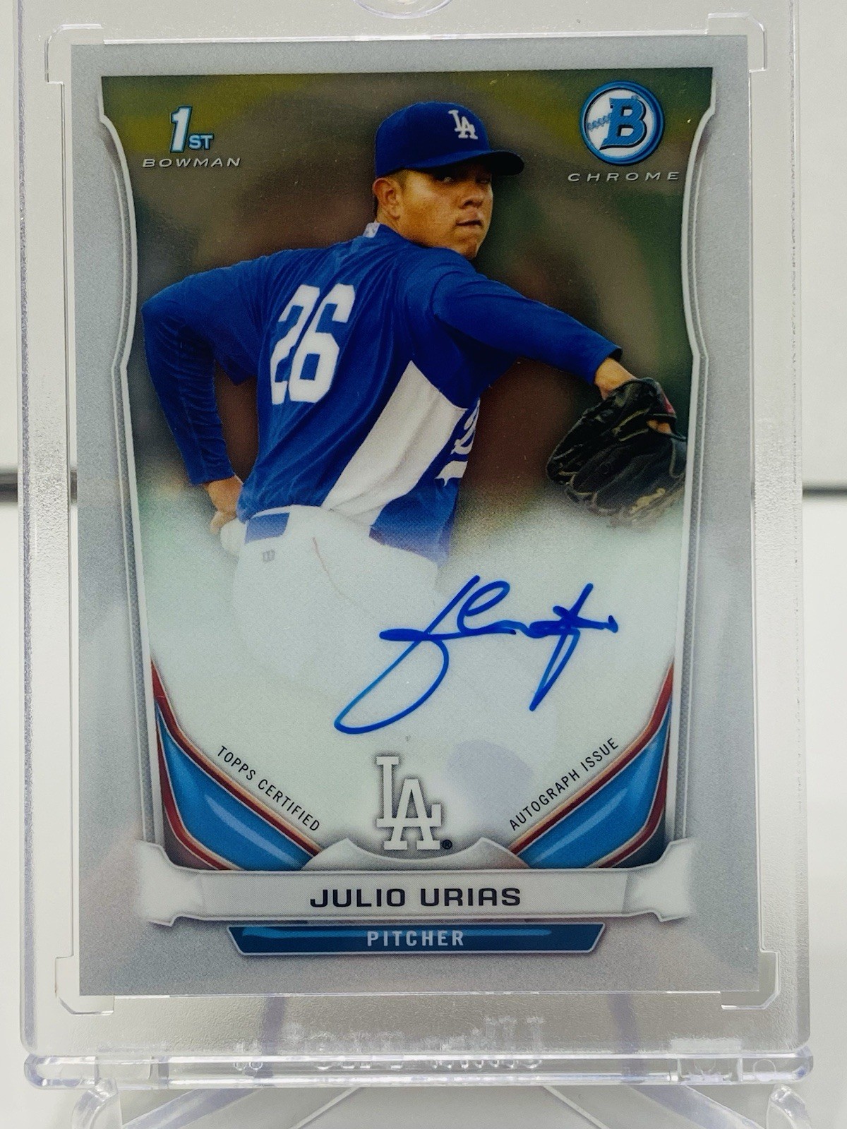 2014 Bowman Chrome Autograph #BCAP-JU Julio Urias  LA Dodgers MLB