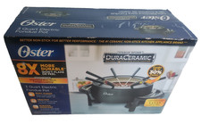 Oster DuraCeramic Fondue Set 3 Quart Electric Fondue Pot Non-stick New