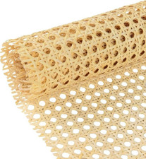 Natural Width Rattan, 14"X40" Cane Webbing Roll, Woven Cane Mesh Net, Natural Vi
