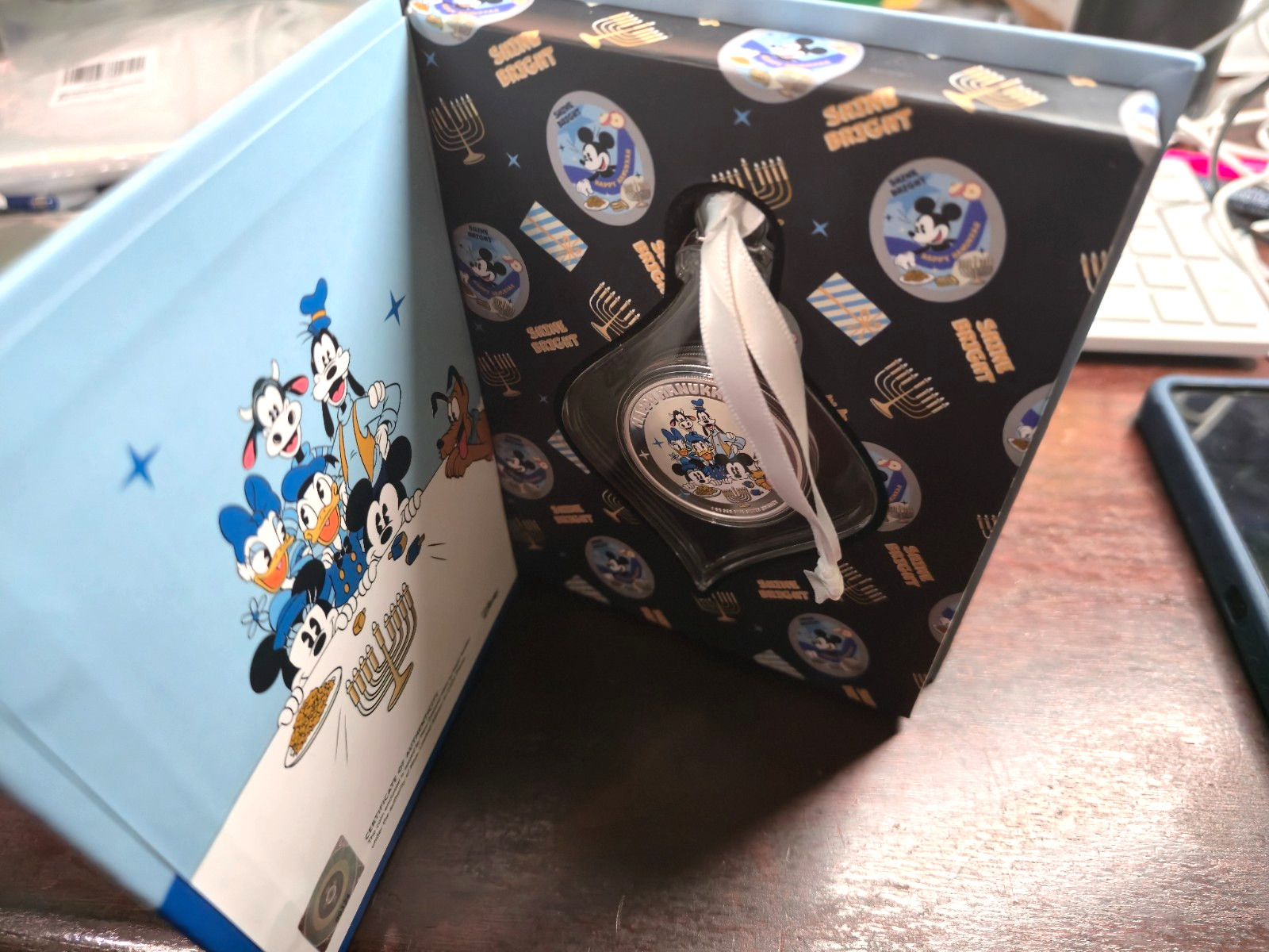 2024 Disney Season's Greetings 2024 - Happy Hanukkah Coin- 1oz Silver Proof Coin