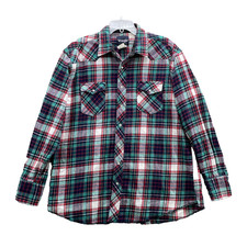 Wrangler Pearl Snap Flannel Shirt Men 2XTall Western Ranch Cowboy Gorpcore Rodeo