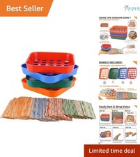 Coin Sorting Tray & Coin Counter Kit with 56 Coin Wrappers for Coins
