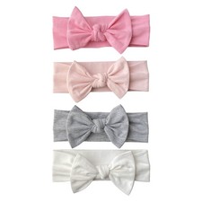 Baby Girl Headbands-Infant,Cotton Handmade Hairbands with Bows Hair Accessori...