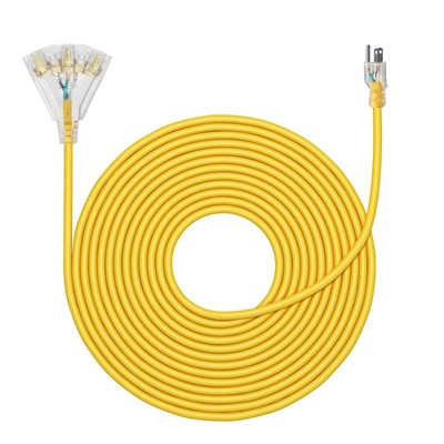 DEWENWILS 25FT 14/3 Gauge Heavy Duty Lighted Extension Cords SJTW Outdoor 15-Amp