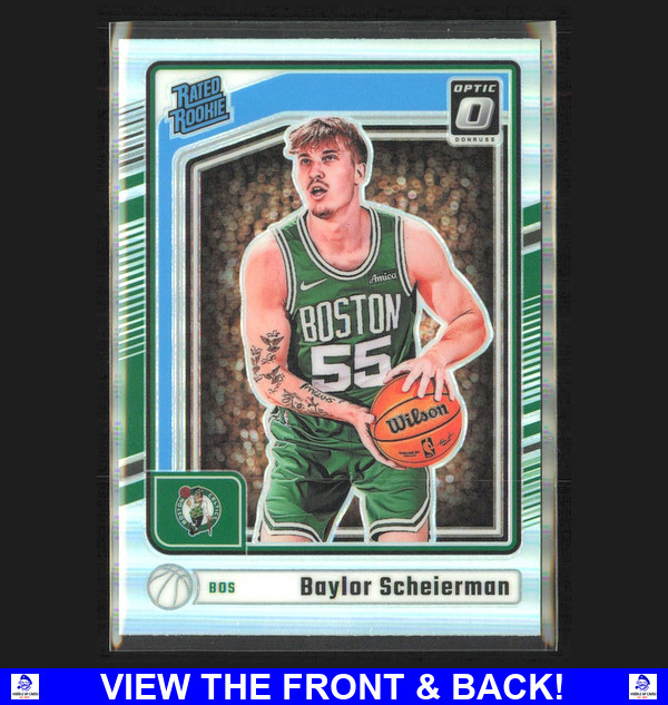 Baylor Scheierman 2024 Donruss Optic Rated Prizm Silver Holo RC BOS Celtics 263