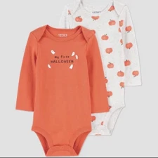 Carter's My First Halloween Baby Just One You Two Bodysuit Set NWT