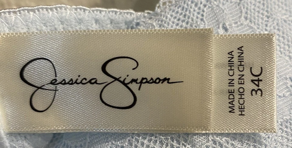 Jessica Simpson Pastel Blue 34c Underwire Floral Lace Bra Adjustable Straps NWT - Image 3 of 4