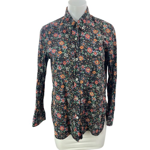 Isabel Marant Brenda Multicolor Floral Long Sleeve Button Down Shirt Top Sz S/M