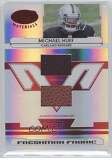 2006 Leaf Certified Materials Freshman Fabric Mirror Red 27/150 Michael Huff 0h1