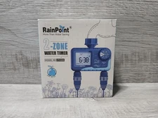 RainPoint Water Timer for Garden Hose - 2 Zone Water Timer with Rain Delay NEW