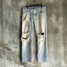 Vintage Helmut Lang THRASHED Sand Wash Painter Denim