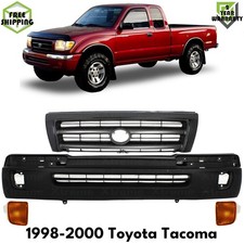 Front Bumper Cover Textured Grille Assembly Kit For 1998-2000 Toyota Tacoma