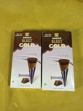 Pure Temptation Choco Blast Gold Cones Lot Of 2 Choco Waffle Cone Chocolate R3