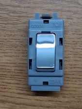 BG Nexus GPC12-01 20A 2 Way Single Pole Polished Chrome Grid Switch Module