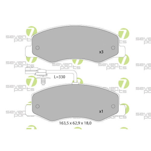 Plaquettes de frein Citroën SVP26160 Seven Parts anti bruit et vibrations