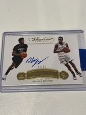 2015-16 Panini Flawless Now and Then Signatures Gold  Auto /25 Andrew Wiggins 