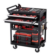Uimoso 5-Tier Tool Cart on Wheels 400lb Rolling Work Cart with Drawer  Pegboard