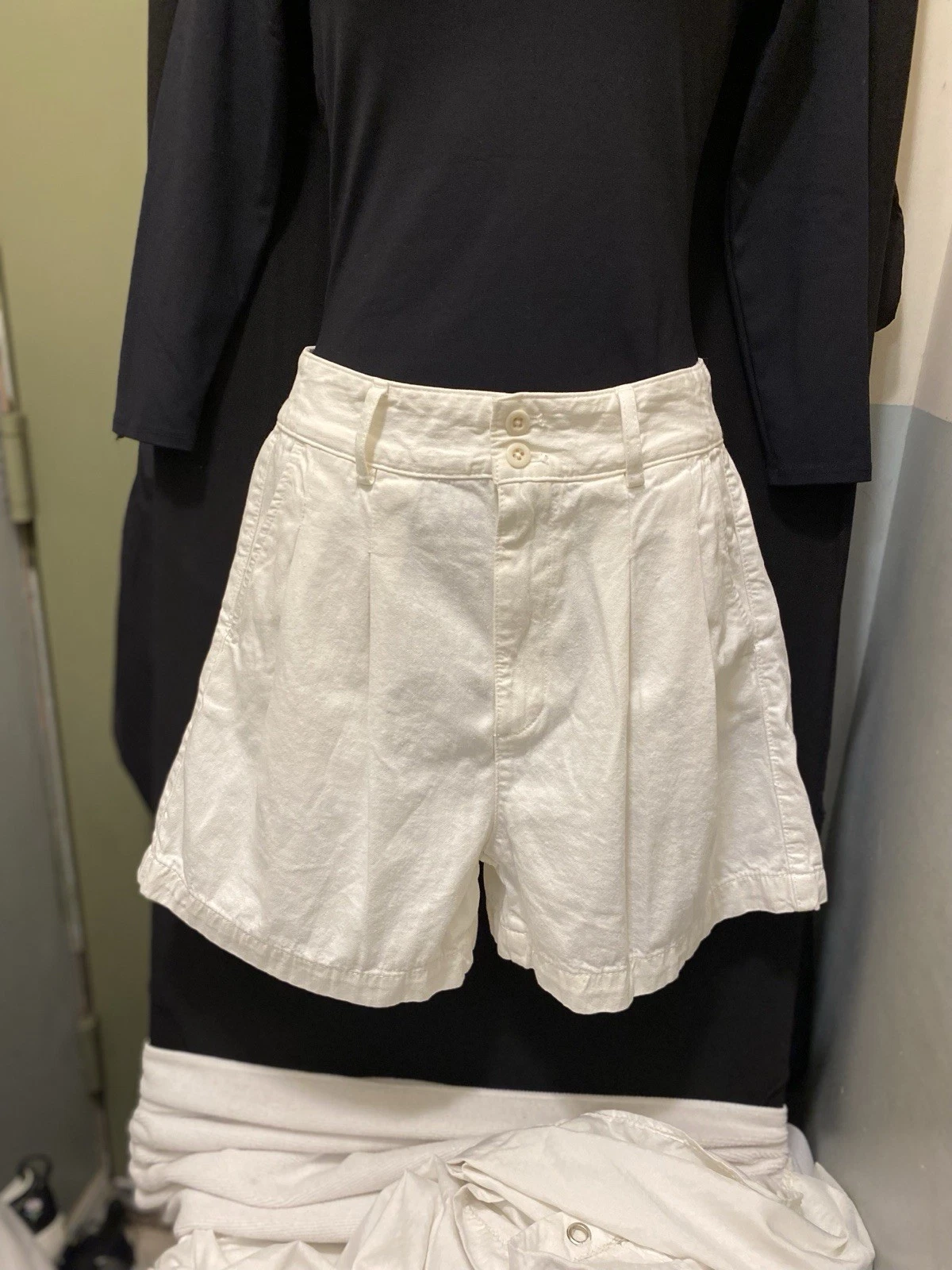 Madewell Linen Twill Shorts white (Ivory/ cream/)High Rise Preppy Women’s Size 2