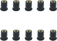 lasenersm 10 Pieces Rubber Well Nut M5 Nuts Motorcycle Fairing... 