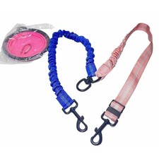 Double Dog Leash 360 Degree Swivel Dual Leashes For 2 Dogs Adjustable Reflective