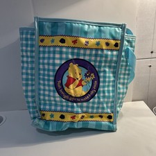 Disney Dolly Winnie The Pooh Plaid Diaper Bag Vtg Y2K 90s