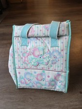 Vintage 90s Carter  s Insulated Bear Diaper Bag Bottle Bag Pink Mint Blue