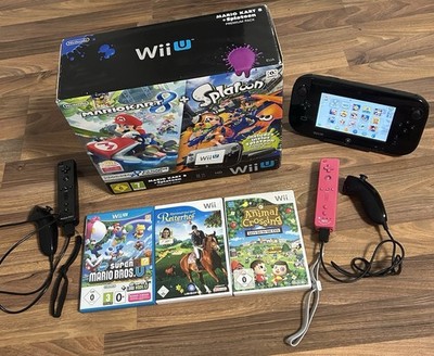 Nintendo Wii U Premium Pack Schwarz 2,5TB + OVP, Spiele und Controller (Aroma)