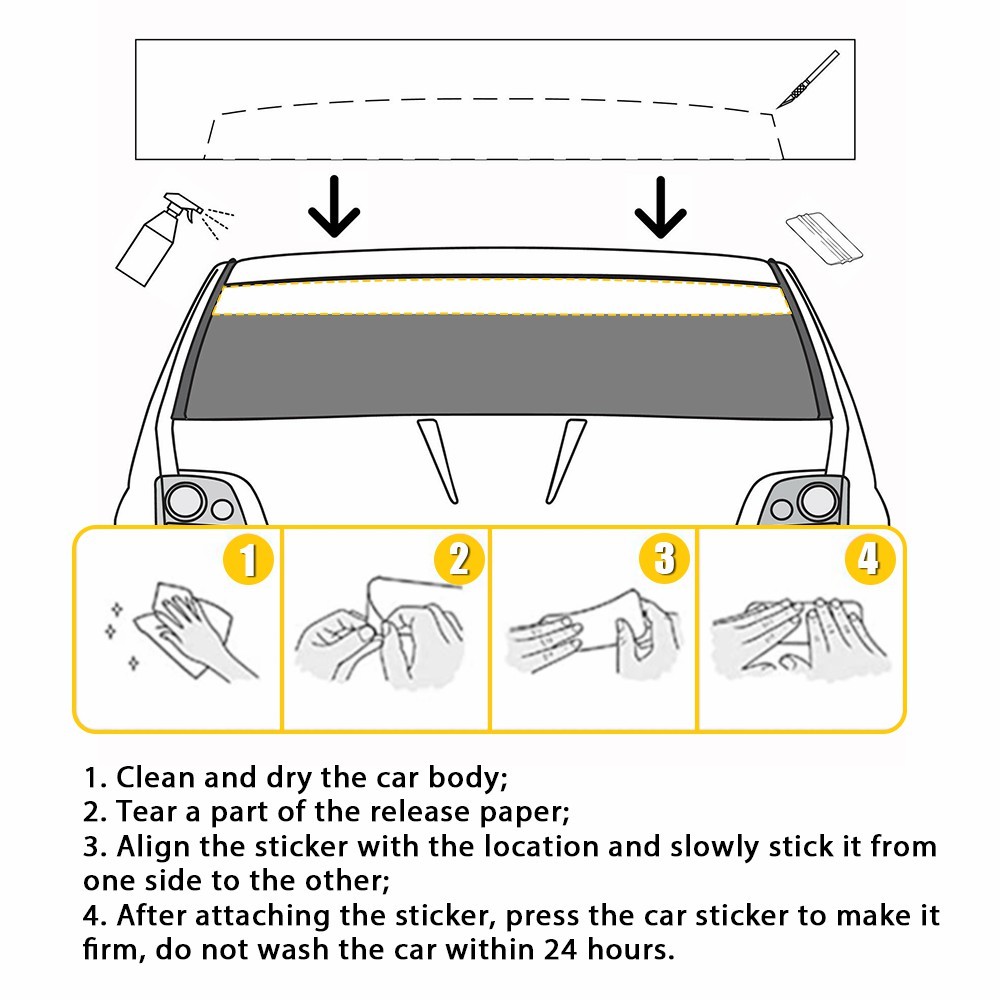 Sun Strip Visor Premium Vinyl Decal 60"x8" Windshield Banner Cast Red Film Gloss