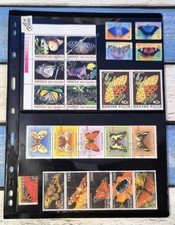 Butterfly 4x BLOCK STAMP Sets High Quality - World Butterflies Collection Stamps