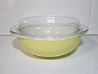 Pyrex Mustard Yellow 2 Qt Casserole Dish 024 With Lid Vintage Kitchenware