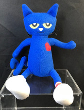 Merrymakers Pete the Cat Plush Red Heart Blue  Red Shoes 13"