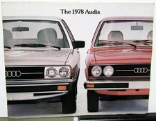 1978 Audi Dealer Sales Brochure Folder 5000 Fox Features Specifications