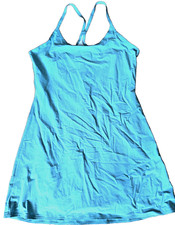 OUTDOOR VOICES Athletic Tennis Hiking Dress Built In Shorts Skort M GREEN BLUE