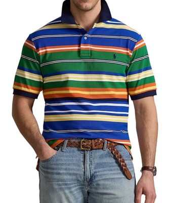 Polo Ralph Lauren Big & Tall MULTICOLOR STRIPED Mesh Knit Collared