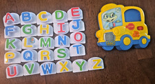 Leap Frog Fridge Phonics Magnetic Alphabet ABC School Bus 26 Letters -WORKS