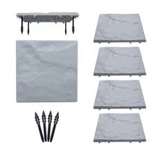 11.7" Garden Stepping Stones Outdoor Walkway Stake into the Ground,Large Steppin