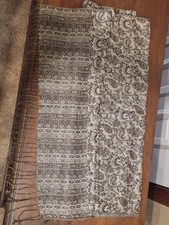 Pashmina Paisley 27" x 70" 45% Silk 55% Pashmina Scarf Shawl Fall Colors