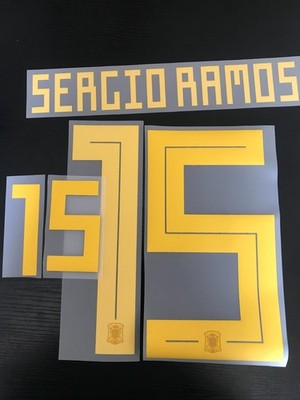 Sergio Ramos 2018 Spain Player Size Nameset Name Number ID Print