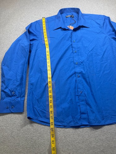 P.J. Paul Jones L Mens Button Up L/S Shirt Royal Blue NWT - Picture 5 of 7