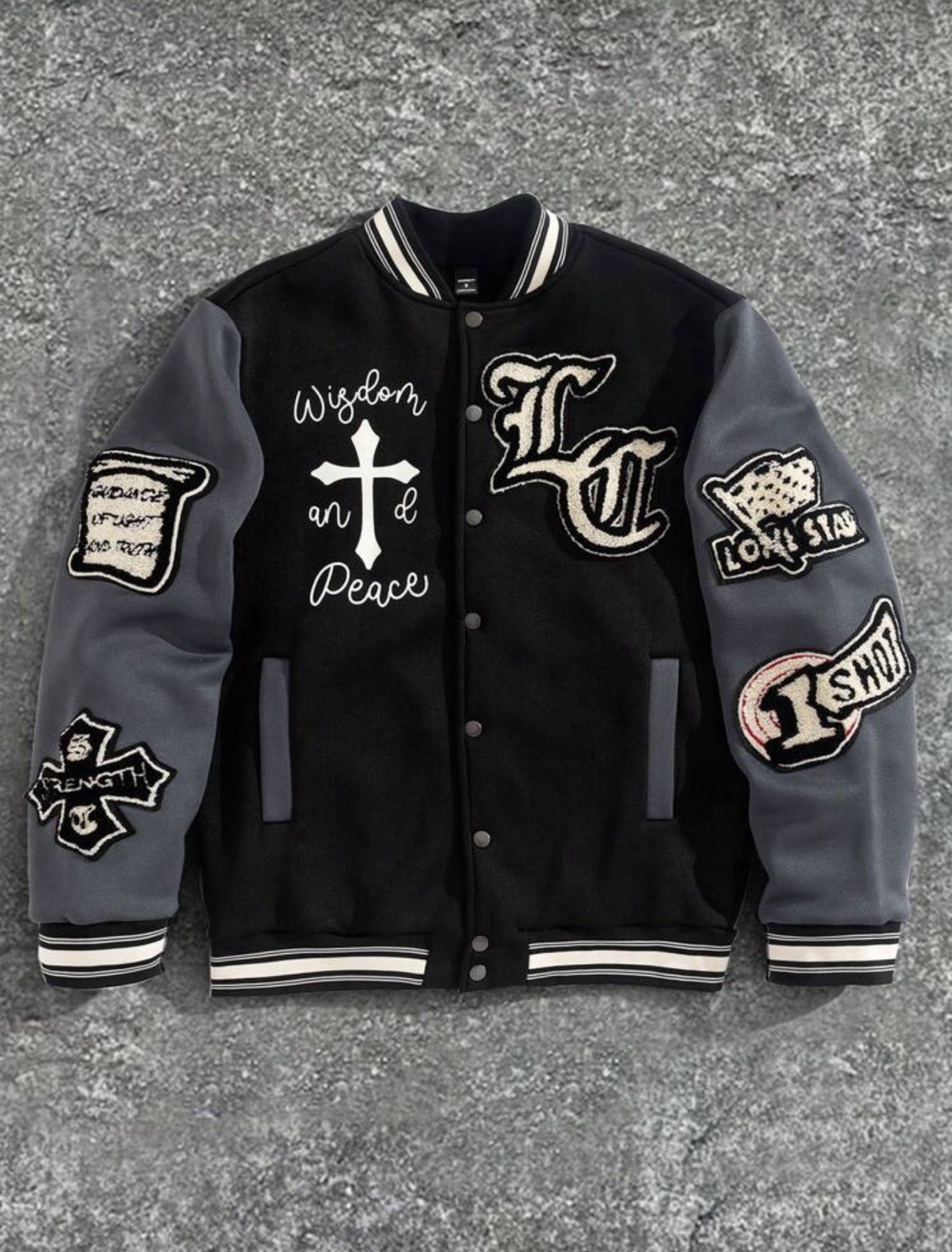 Cross Patch Embroidered Baseball Streetwear