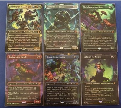 MTG TMNT Foil Lot Of 6 Teenage Mutant Ninja Turtles, Michelangelo Rare TCG CCG