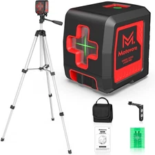 Laser Level with Tripod, 100 feet Green Cross Line Self Rotary 2Line-Tripod 