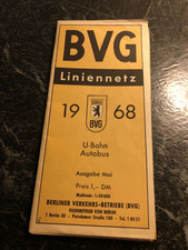 BVG Liniennetz U-Bahn-Autobus+Straßenbahn  1968 Netzspinne  Berlin