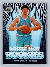 Tidjane Salaun 2024-25 Donruss Optic #3 White Hot Rookies Charlotte Hornets