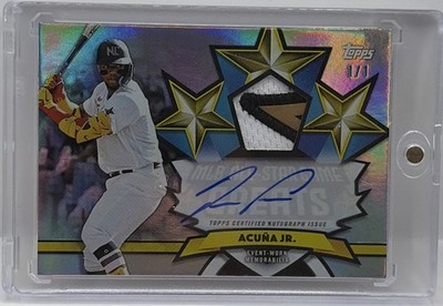 RONALD ACUNA JR 2025 Topps Baseball All Star PLATINUM 1/1 Patch