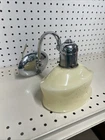 Vintage Bathroom Light Sconce Beige Glass Oval Bell Shape Milk Glass W/Switch